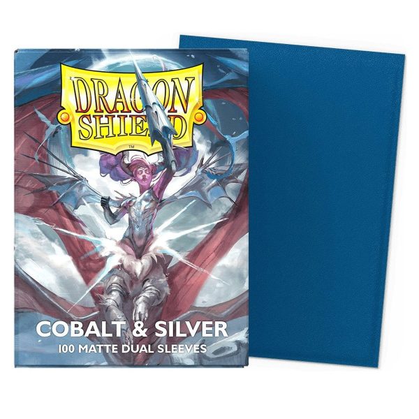 Protectores Dragon Shield – Standard Size – Cobalt & Silver Dual Matte