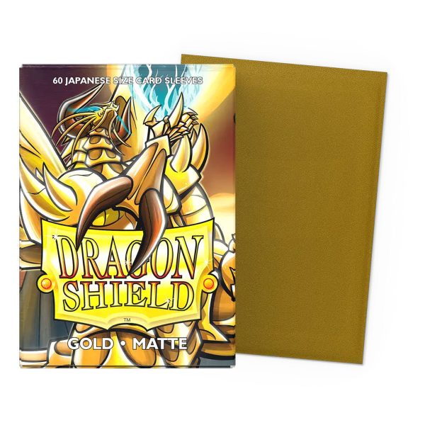 DS-JAPANESE-GOLD-MATTE Protectores Dragon Shield - Japanese Size - Gold Matte