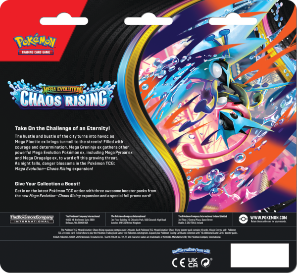 ydIWLS4mH1oDFJwBoOKb3RbXpHwfD2ylT2ATclGr Pokemon TCG Chaos Rising 3-Pack Blister Inglés