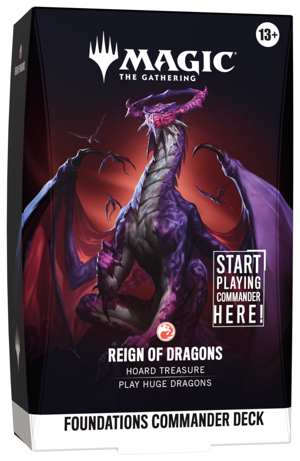 🔴 MTG [ESP] FOUNDATIONS COMMANDER — REIGN OF DRAGONS